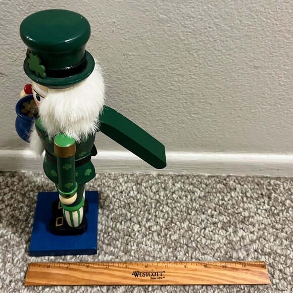 St. Patrick's Day x Christmas Holiday Nutcracker Figure - Picture 7 of 7